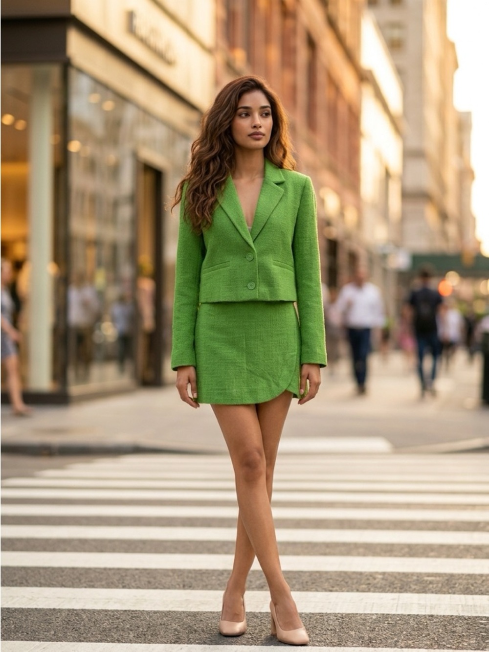 Abercrombie & Fitch Grass Green Two-Piece Skort Set size S - Picture 2 of 15